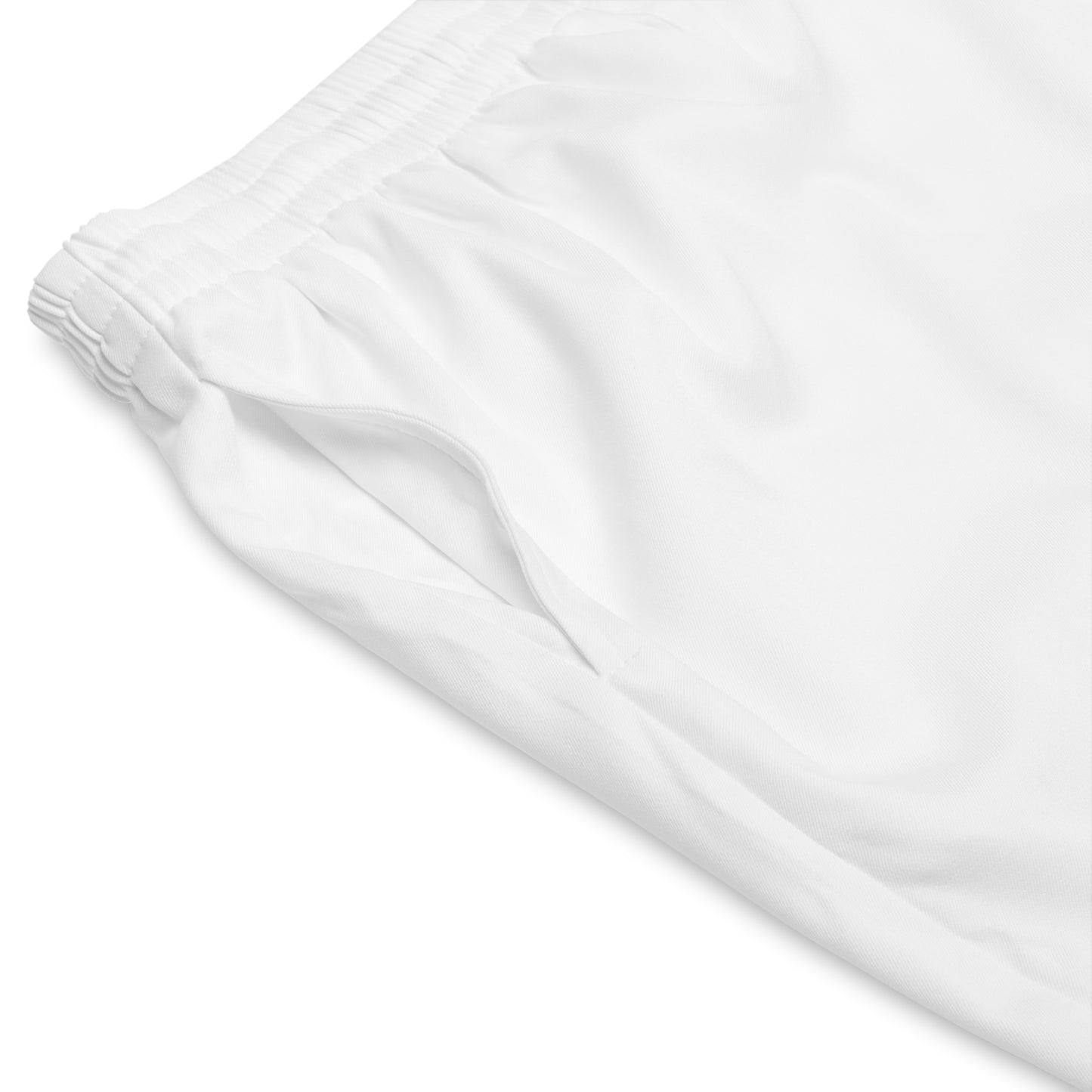 Men's Elastic Beach Shorts (AOP) White