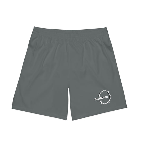 Men's Elastic Beach Shorts (AOP) Grey